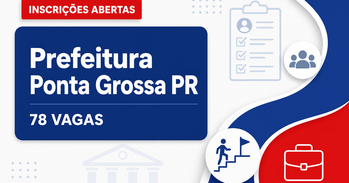 Prefeitura de Ponta Grossa: Prefeitura de Ponta Grossa - PR abre concurso com vagas para agentes de saúde e agentes de c - Prefeitura de Ponta Grossa