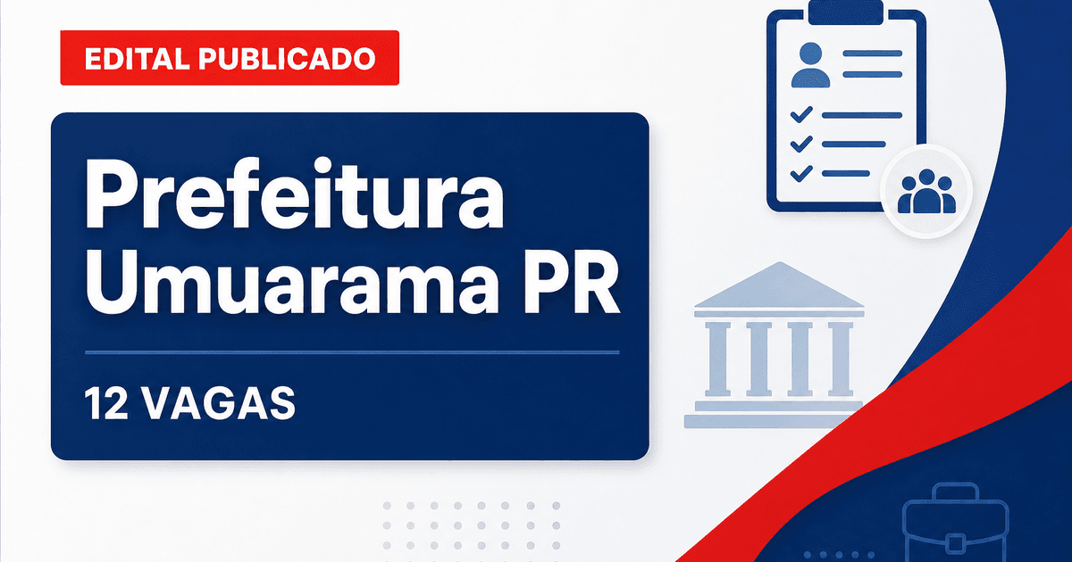 Concurso Prefeitura de Umuarama PR abre 12 vagas para agente de trânsito - Prefeitura de Umuarama