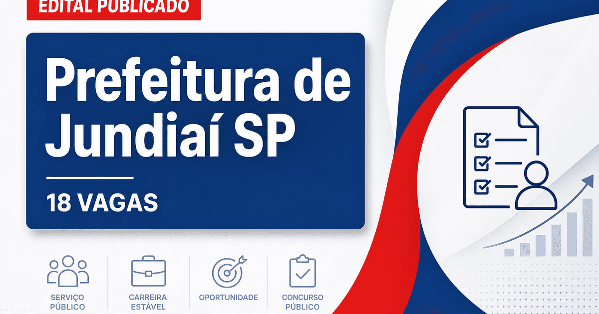 Prefeitura de Jundiaí SP abre concursos com 18 vagas para nível superior - Prefeitura de Jundiaí