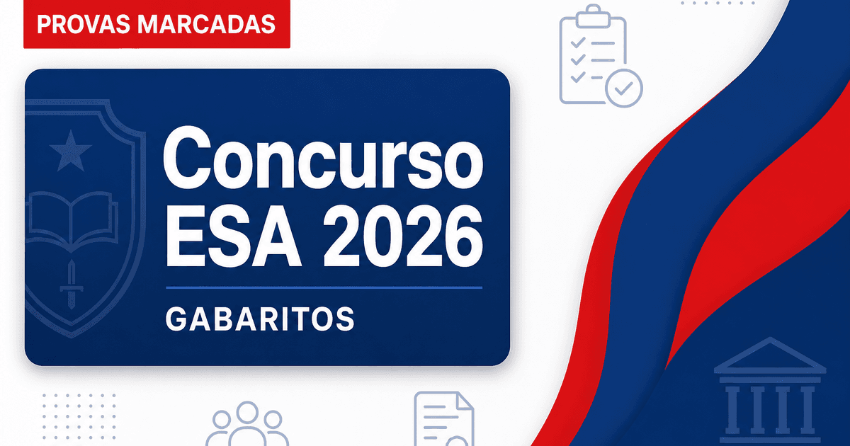 Concurso ESA: veja quando saem os gabaritos das provas - ESA: veja quando saem os gabaritos das provas