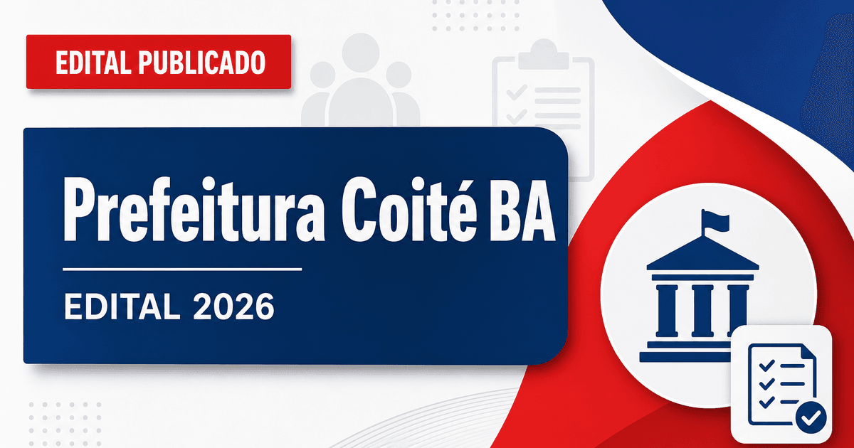 Prefeitura de Conceição do Coité - BA abre editais para Guarda Municipal e Agente de Trânsito - Prefeitura de Conceição do Coité