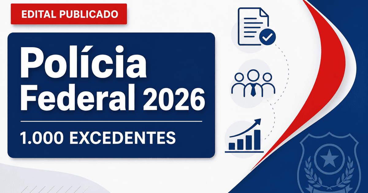 Concurso PF: aditivo com a banca permite chamar mil excedentes - PF: aditivo com a banca permite chamar mil excedentes