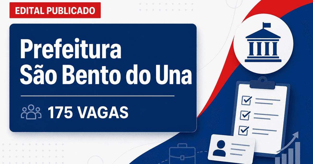 Prefeitura de São Bento do Una PE retifica concurso com 175 vagas na Educação - Prefeitura de São Bento do Una