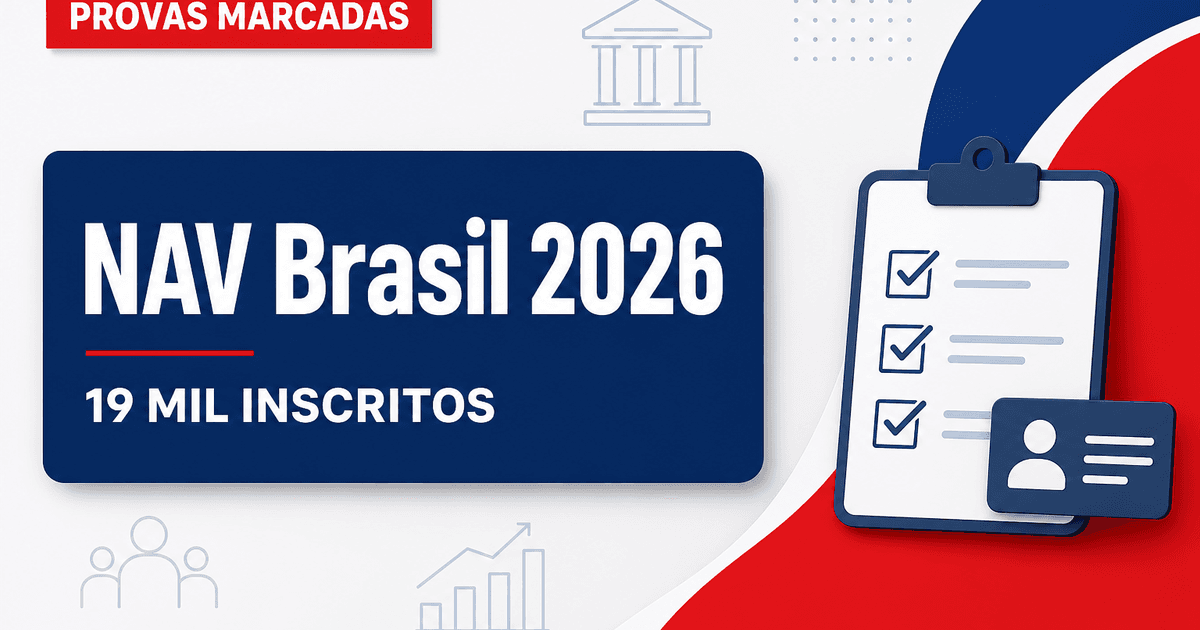 Concurso NAV Brasil: saem locais de prova para 19 mil inscritos - NAV Brasil: saem locais de provara 19 mil inscritos