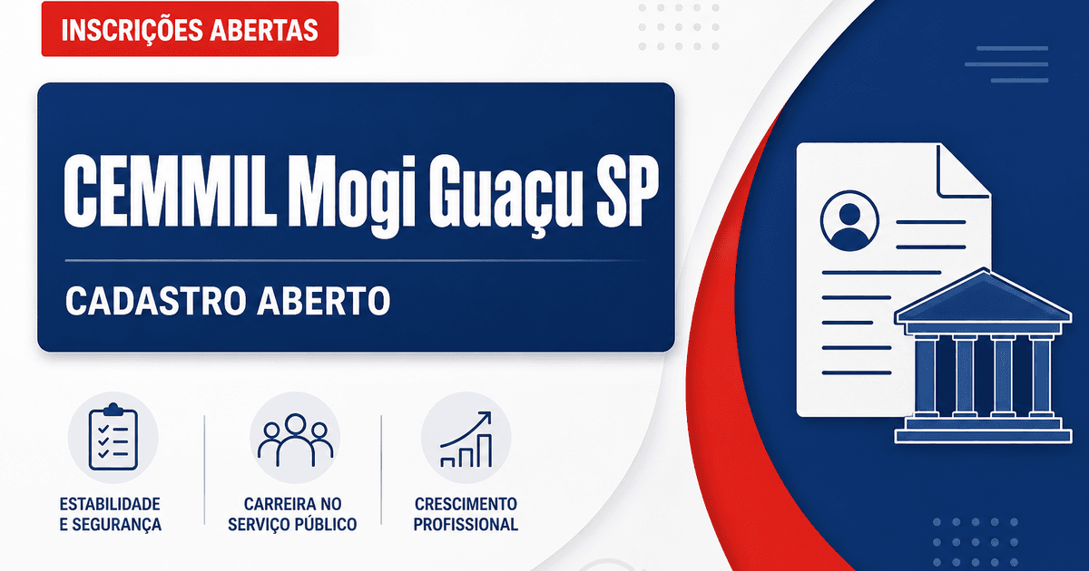 Concurso CEMMIL Mogi Guaçu SP abre cadastro para assistente social e mais - CEMMIL