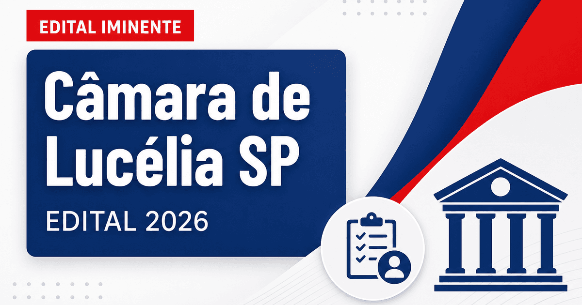 Concurso Câmara de Lucélia SP: edital nos próximos dias para analista legislativo - Câmara de Lucélia