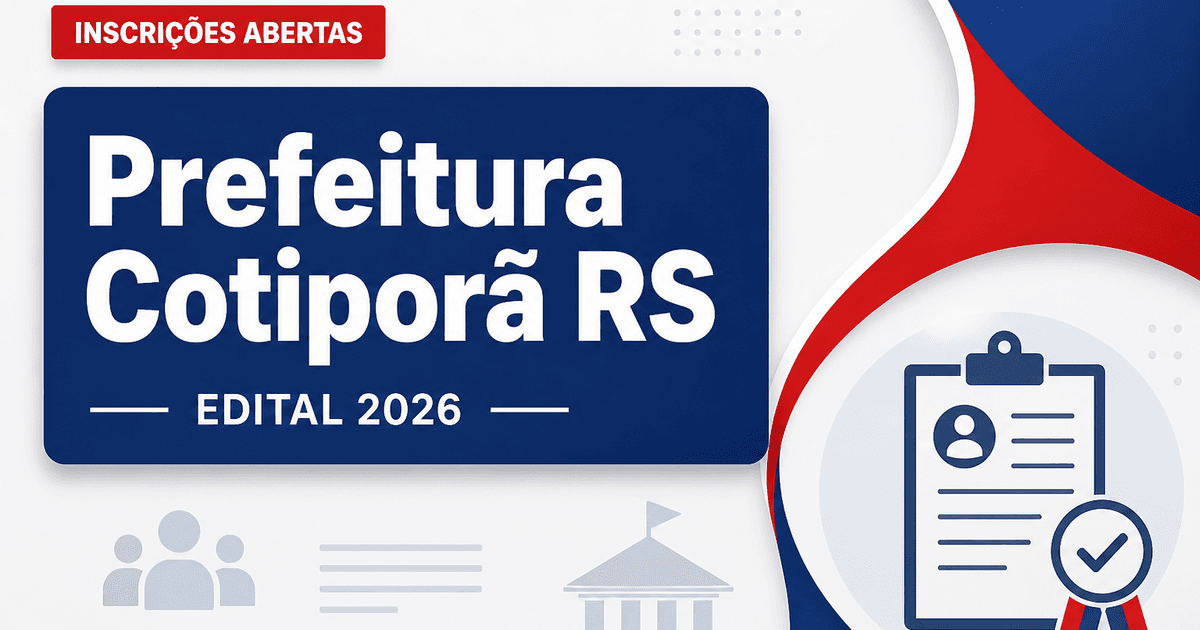 Prefeitura de Cotiporã - RS abre processo seletivo para Auxiliar de Saúde Bucal - Prefeitura de Cotiporã