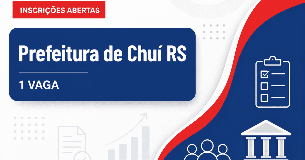 Prefeitura de Chuí: Prefeitura de Chuí - RS abre processo seletivo para vaga de Engenheiro Civil - Prefeitura de Chuí