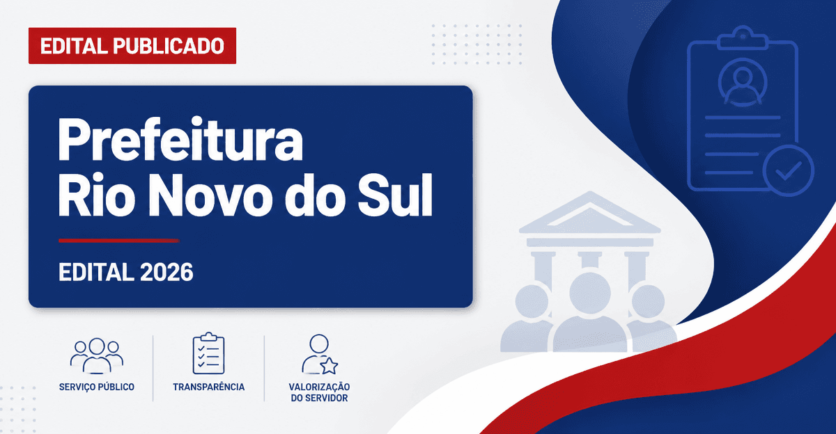 Prefeitura de Rio Novo do Sul ES abre processo seletivo para cadastro de reserva - Prefeitura de Rio Novo do Sul