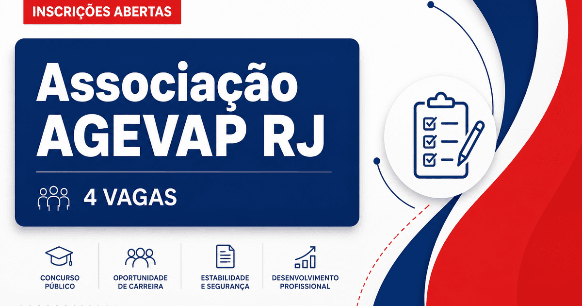Associação AGEVAP RJ abre processo seletivo com 4 vagas para CBH-BG - Associação AGEVAP RJ