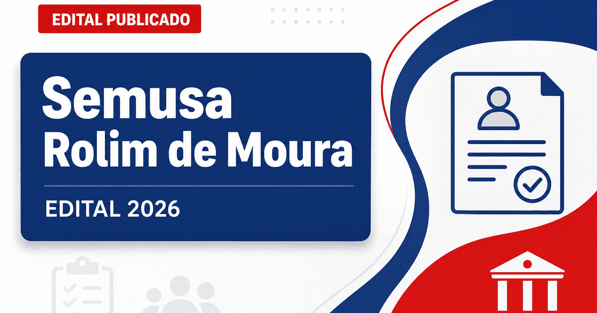 Processo seletivo da Semusa Rolim de Moura RO para tutores na Saúde - Secretaria Municipal de Saúde