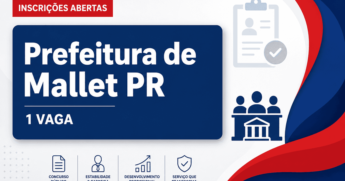 Prefeitura de Mallet PR abre processo seletivo para 1 vaga em Terapia Ocupacional - Prefeitura de Mallet
