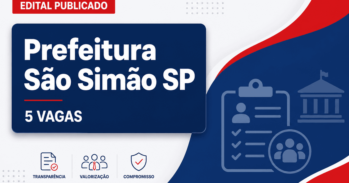 Concurso Prefeitura de São Simão SP abre 5 vagas para médicos - Prefeitura de São Simão