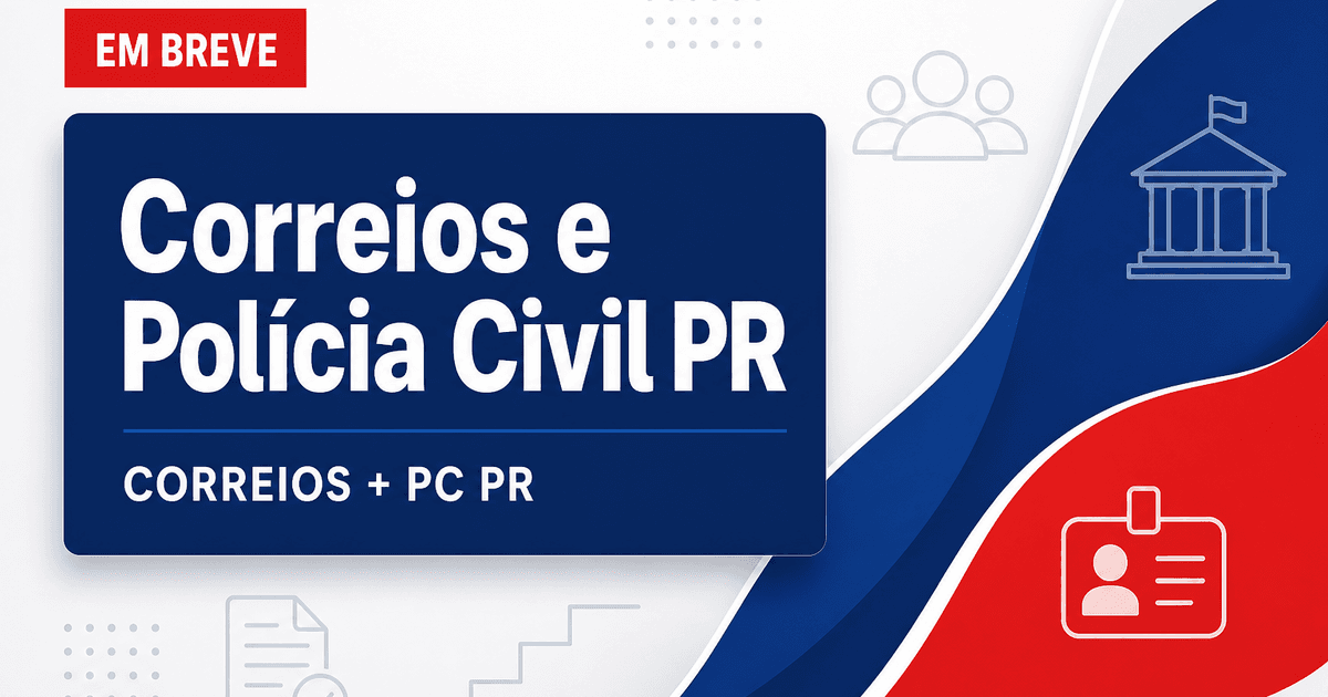 Concursos Correios e PC PR se destacam nesta quarta, dia 29 - Correios e Polícia Civil