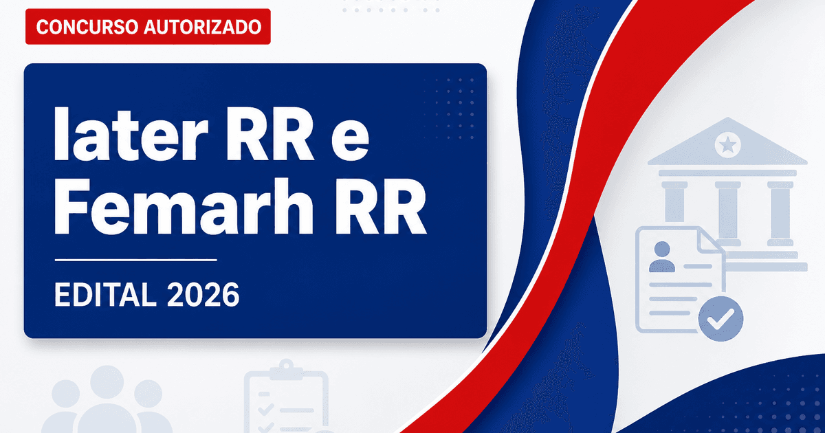 Concursos Iater RR e Femarh RR são anunciados pelo governador - Iater RR e Femarh RR
