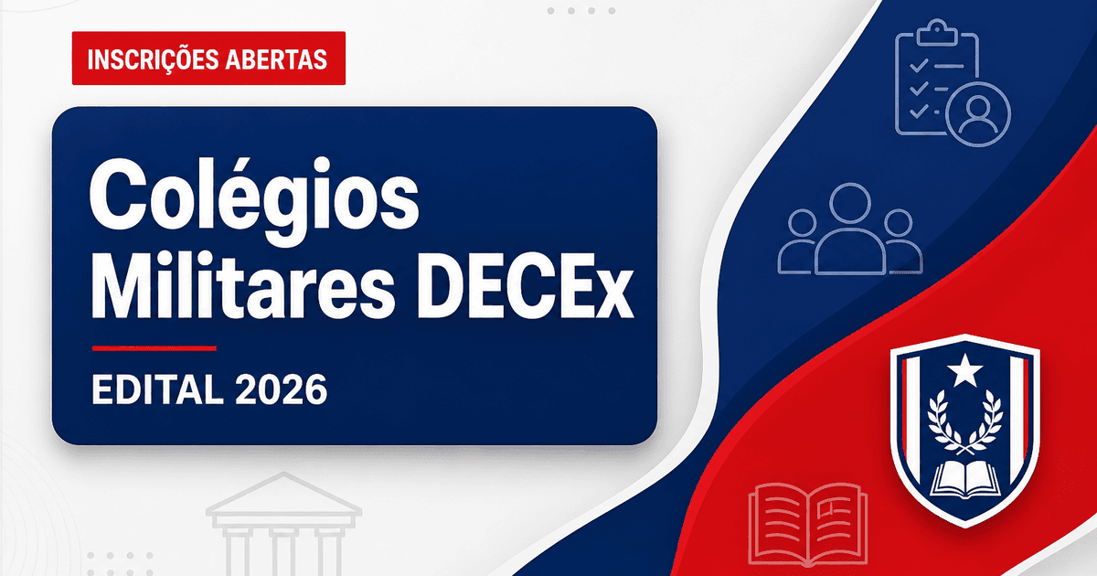 DECEx - Brasil: seleção para colégios militares abre vagas em diversas cidades - Departamento de Educação e Cultura do Exército