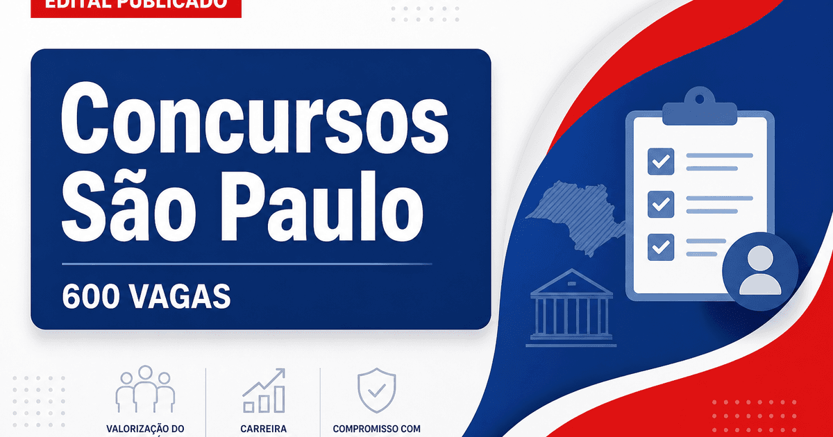 Concursos em SP: editais publicados nesta semana reúnem mais de 600 vagas - Não identificado