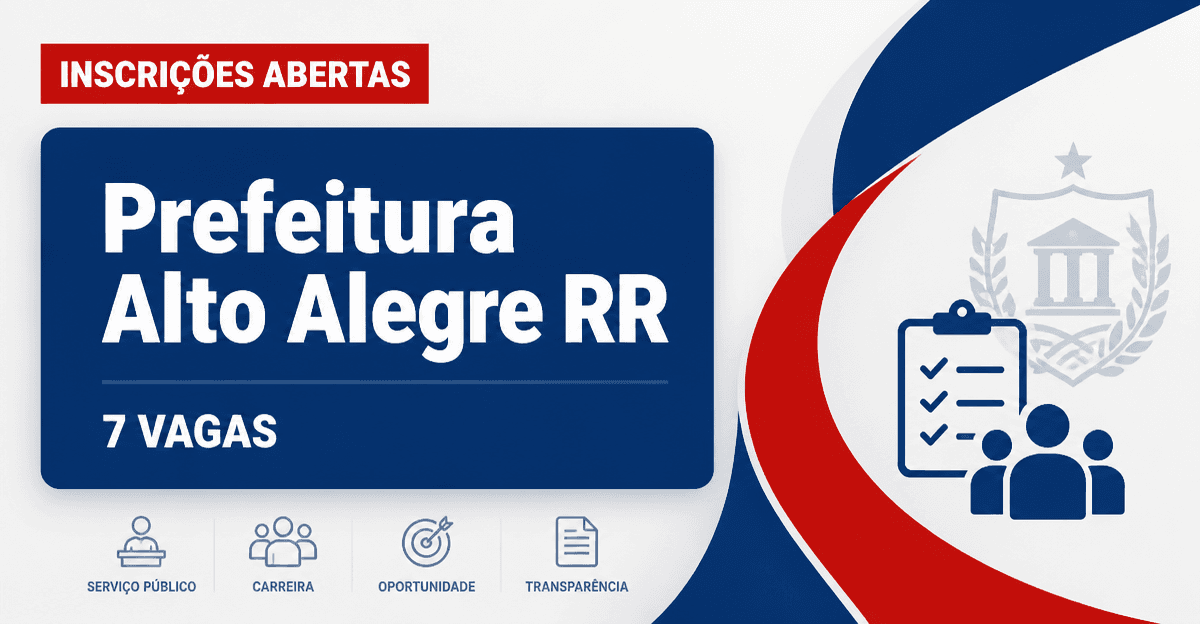 SEMASD - Prefeitura de Alto Alegre: Prefeitura de Alto Alegre - RR abre processo seletivo para o cargo de Educador Socia - Prefeitura de Alto Alegre