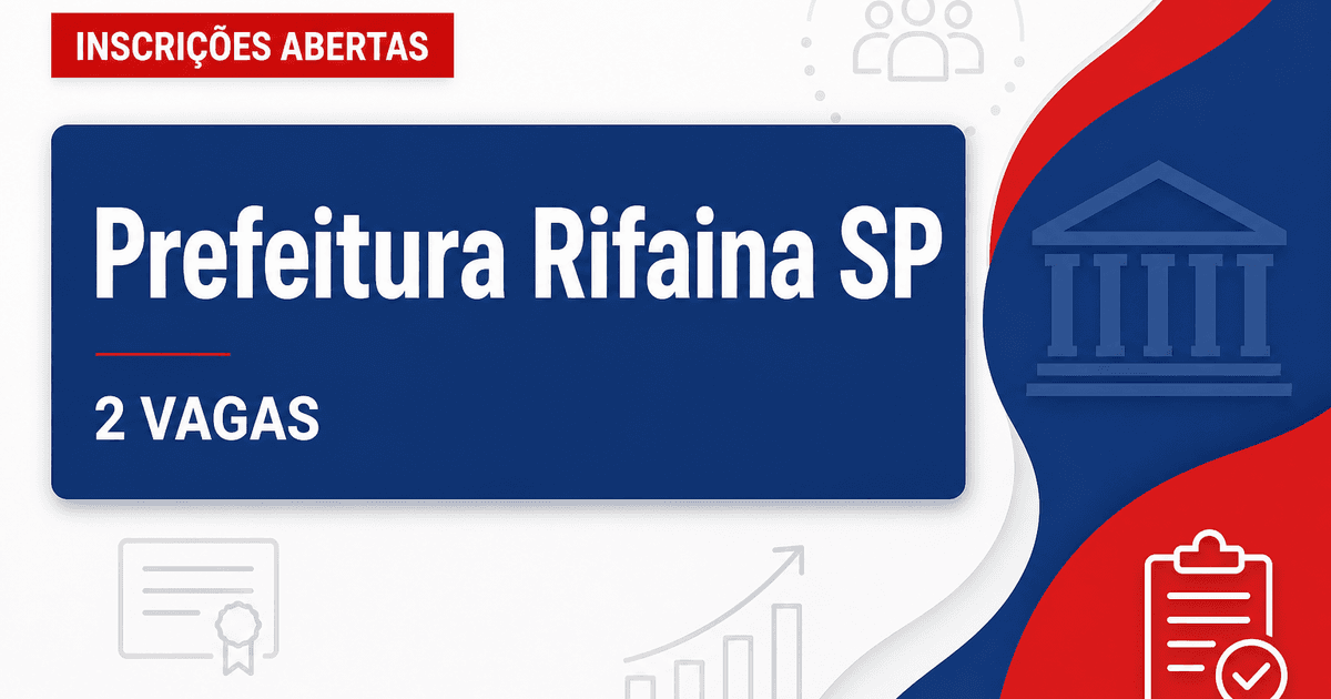 Prefeitura de Rifaina: Prefeitura de Rifaina - SP anuncia concurso público para cargo de Professor PEB II - Sala de AEE - Prefeitura de Rifaina