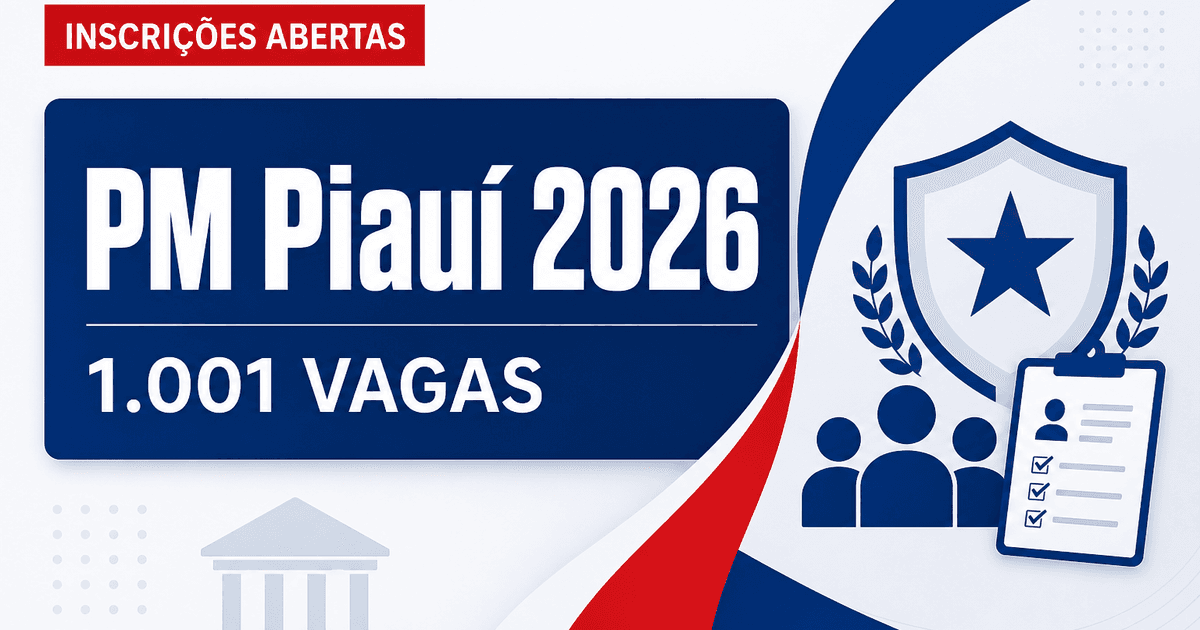 Concurso da PM PI reabre inscrição para 1.001 vagas de soldado e oficial - Polícia Militar do Piauí