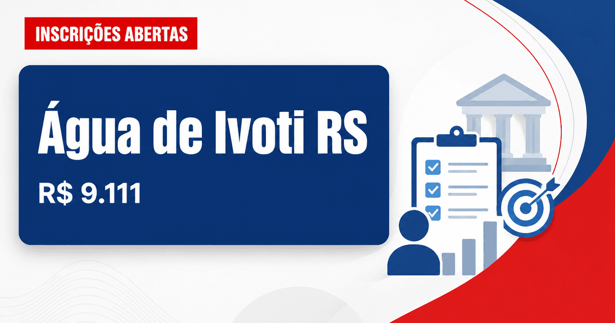 Água de Ivoti - RS abre concurso público com salários de até R$ 9.111,26 - Serviço Municipal de Água e Esgotos de Ivoti