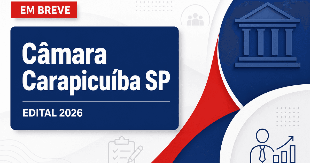 Concurso Câmara de Carapicuíba SP: nova seleção em breve para níveis médio e superior - Câmara Municipal de Carapicuíba
