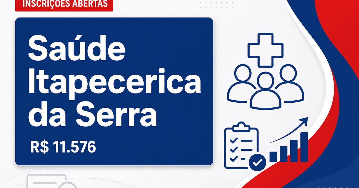 Autarquia Municipal de Saúde de Itapecerica da Serra - SP abre concurso público com salários de até R$ 11.576,25 - Autarquia Municipal de Saúde de Itapecerica da Serra