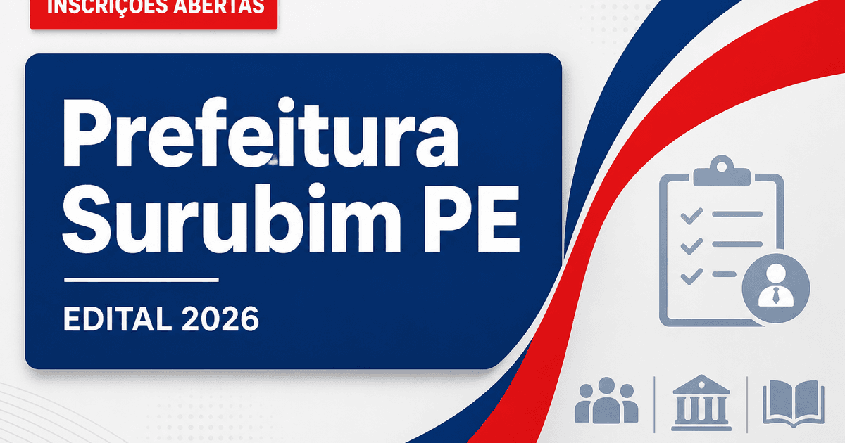 Prefeitura de Surubim - PE abre processos seletivos para profissionais da educação - Prefeitura de Surubim