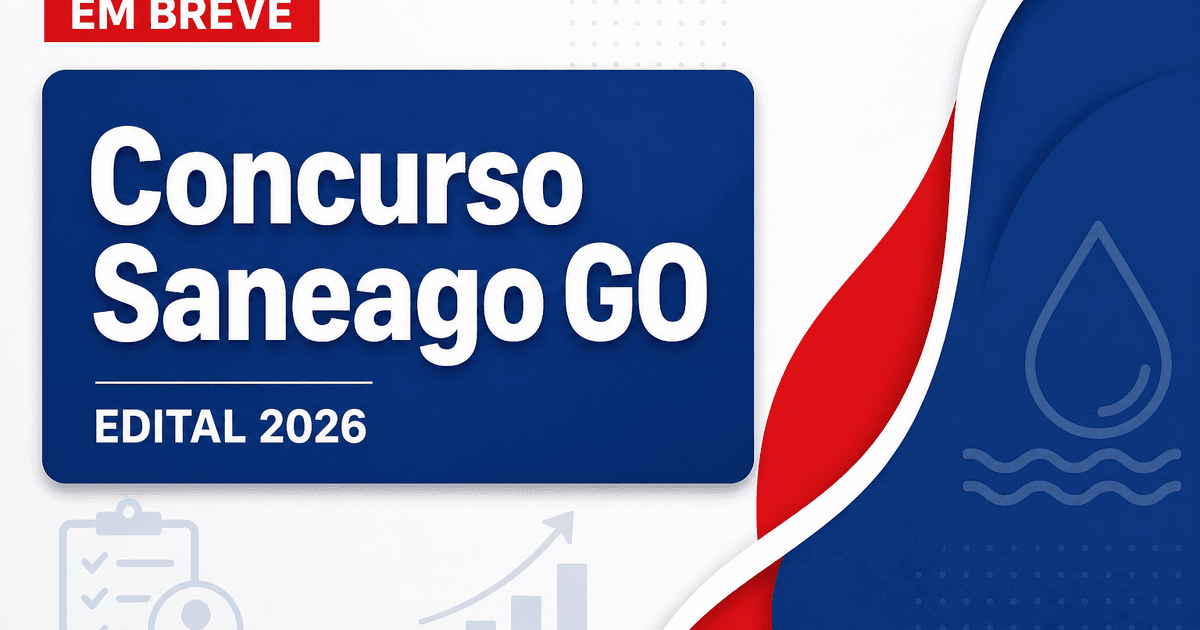 Concurso Saneago: novo edital segue em preparação; confira! - Saneamento de Goiás S.A.