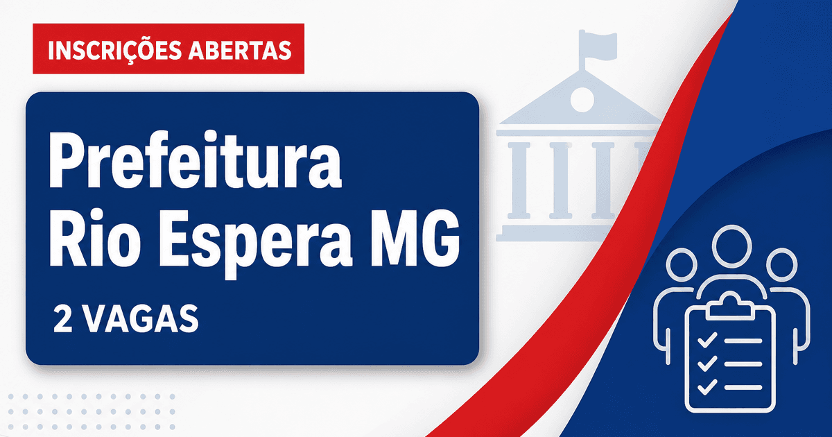 Prefeitura de Rio Espera: Prefeitura de Rio Espera - MG abre concurso público com vagas para Médico - ESF - Prefeitura de Rio Espera
