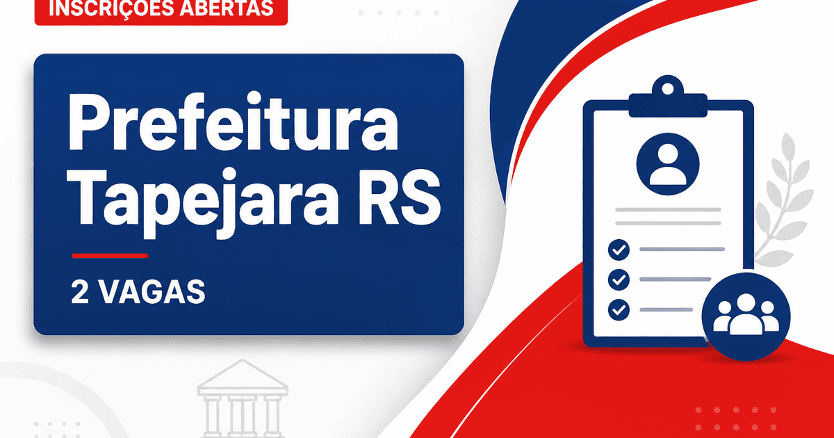 Prefeitura de Tapejara: Prefeitura de Tapejara - RS abre processo seletivo com vagas para Cozinheiro - Prefeitura de Tapejara