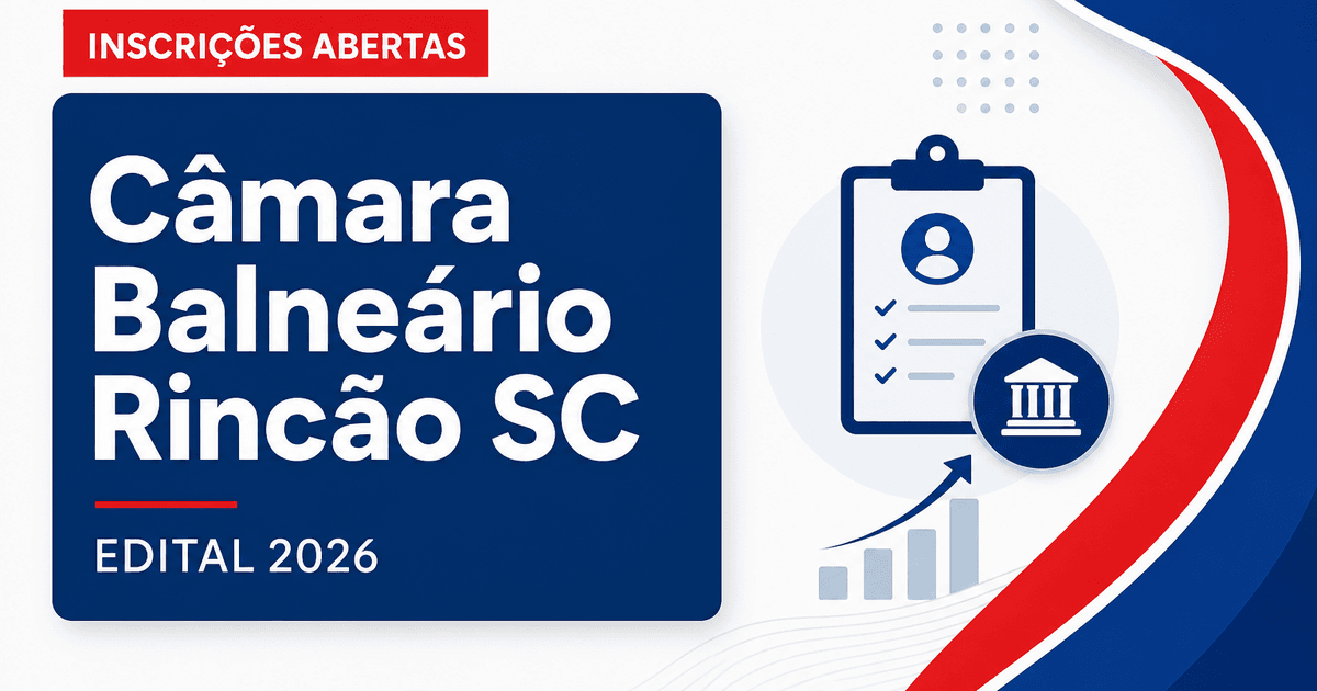 Câmara de Balneário Rincão - SC abre concurso público para Agente de Contratação e Motorista - Câmara Municipal de Balneário Rincão