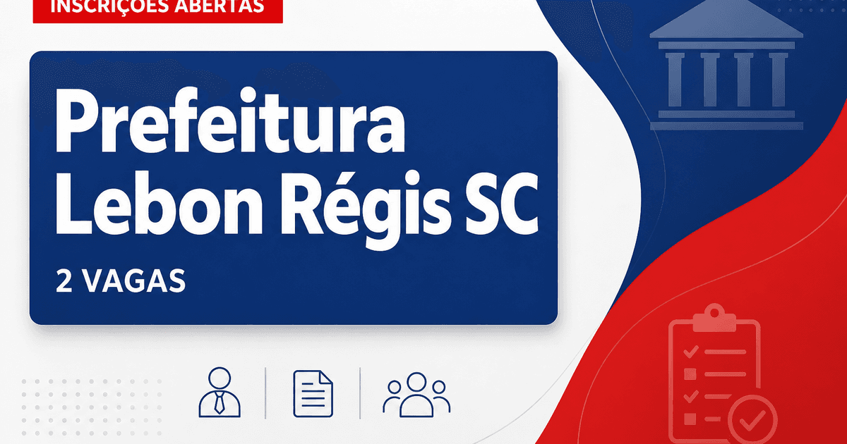 Processo seletivo Lebon Régis SC abre 2 vagas para técnico em enfermagem - Prefeitura de Lebon Régis