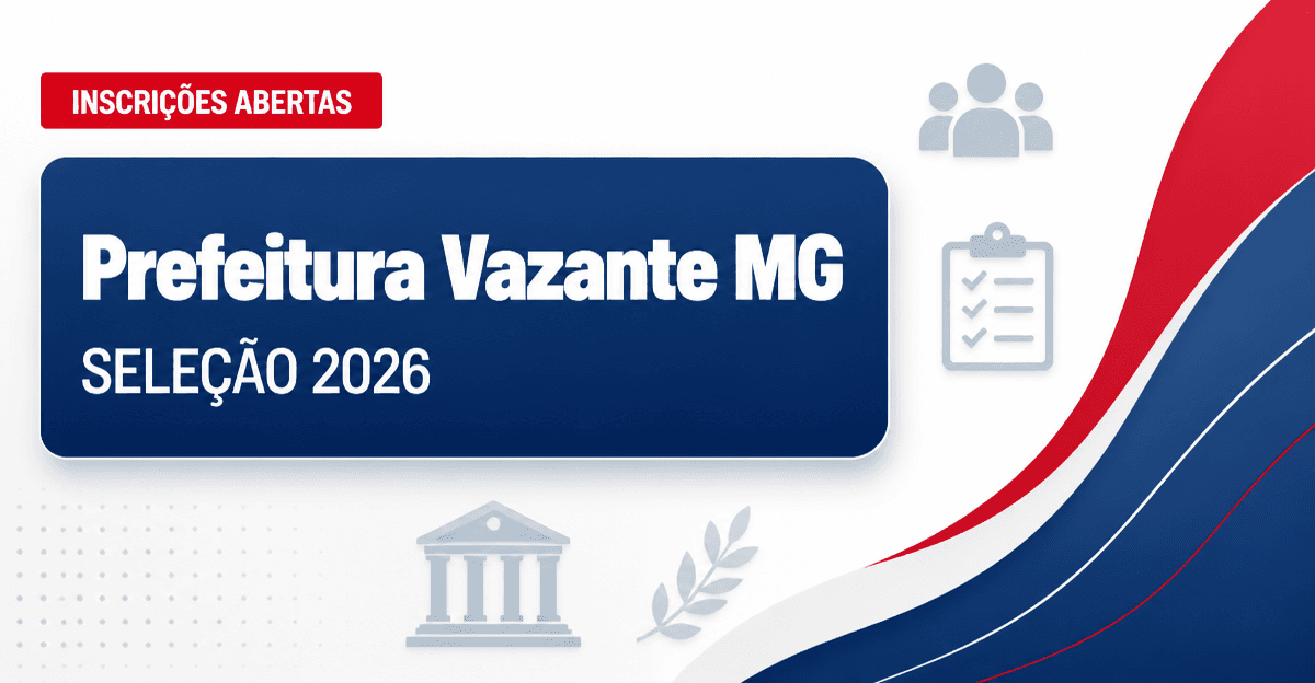 Prefeitura de Vazante - MG abre seleção para Operário - Prefeitura de Vazante
