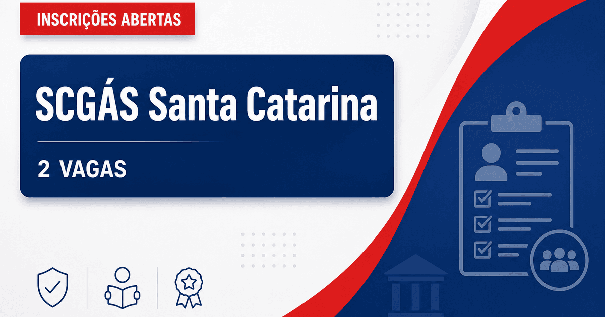 Concurso SCGÁS SC abre 2 vagas para técnico de gás natural - Companhia de Gás de Santa Catarina