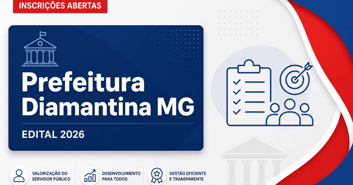 Prefeitura de Diamantina - MG abre processo seletivo para médico generalista e médico veterinário - Prefeitura de Diamantina