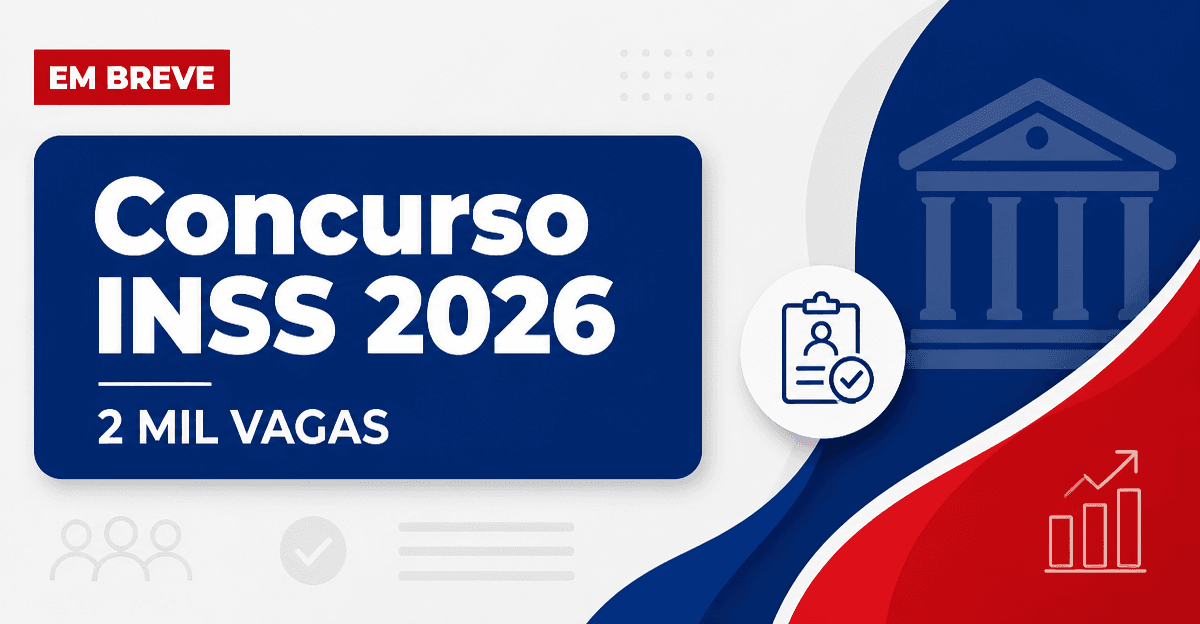 Concurso INSS: com 2 mil vagas previstas, autarquia estuda pedido - INSS: com 2 mil vagas previstas, autarquia estuda pedido