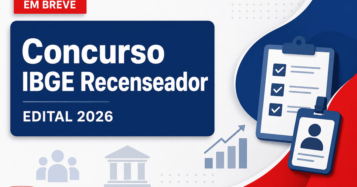 Concurso IBGE para recenseador segue sem banca organizadora - IBGEra recenseador segue sem banca organizadora