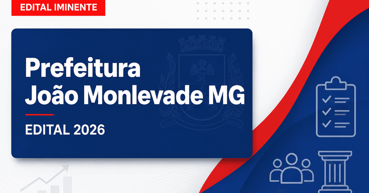 Abertura de concurso da Prefeitura de João Monlevade MG para fisioterapeuta - Prefeitura de João Monlevade