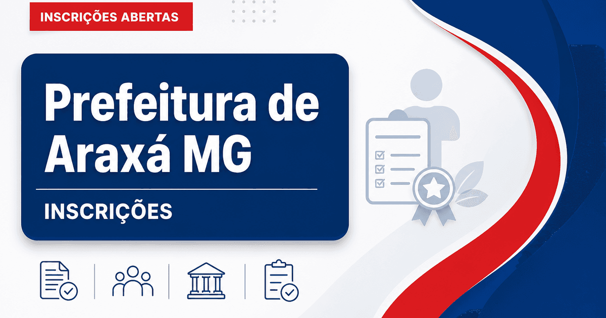 Prefeitura de Araxá - MG prorroga as inscrições do processo seletivo para Agente Comunitário de Saúde prorrogado - Prefeitura de Araxá