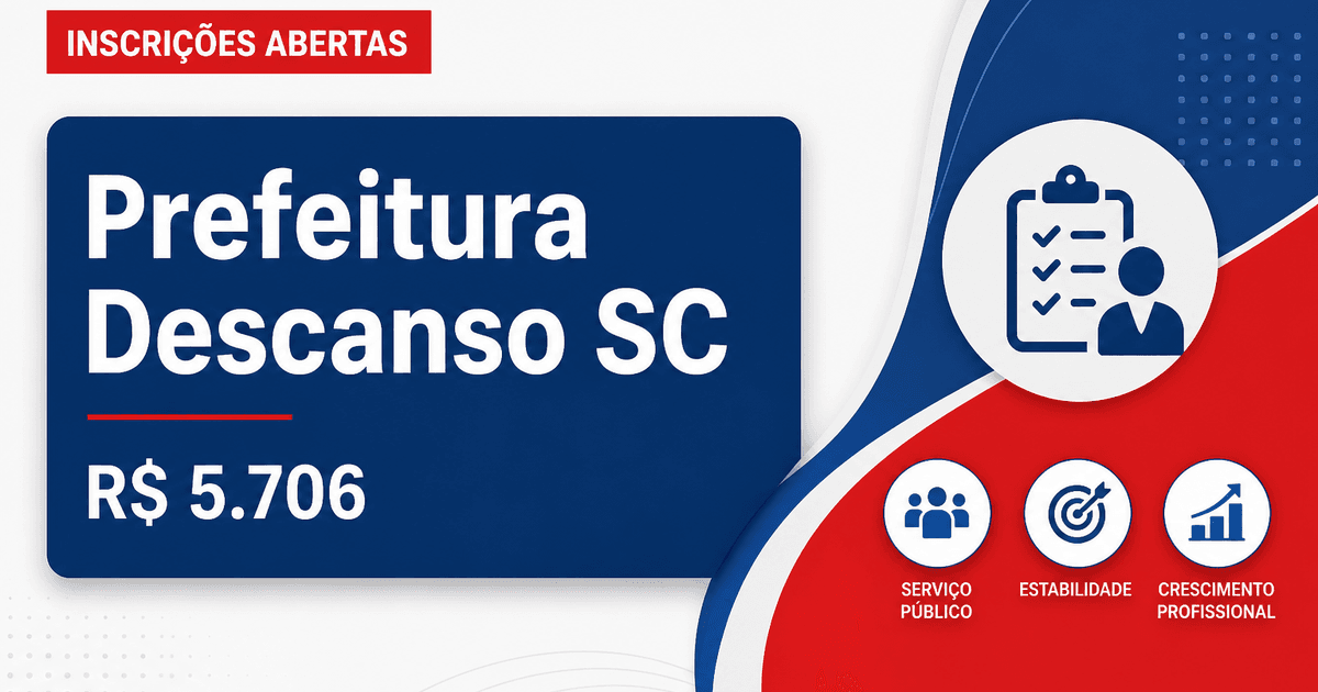 Prefeitura de Descanso: Prefeitura de Descanso - SC abre seleção para Professores de Séries Iniciais - Prefeitura de Descanso