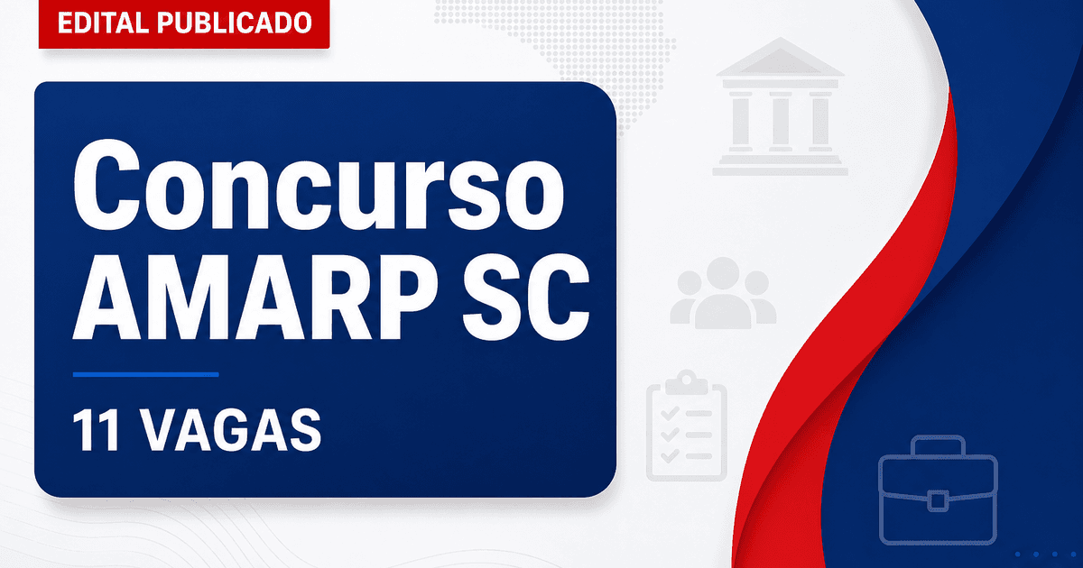 Retificação do concurso da AMARP para 11 vagas de nível fundamental - Associação dos Municípios do Alto Vale do Rio do Peixe