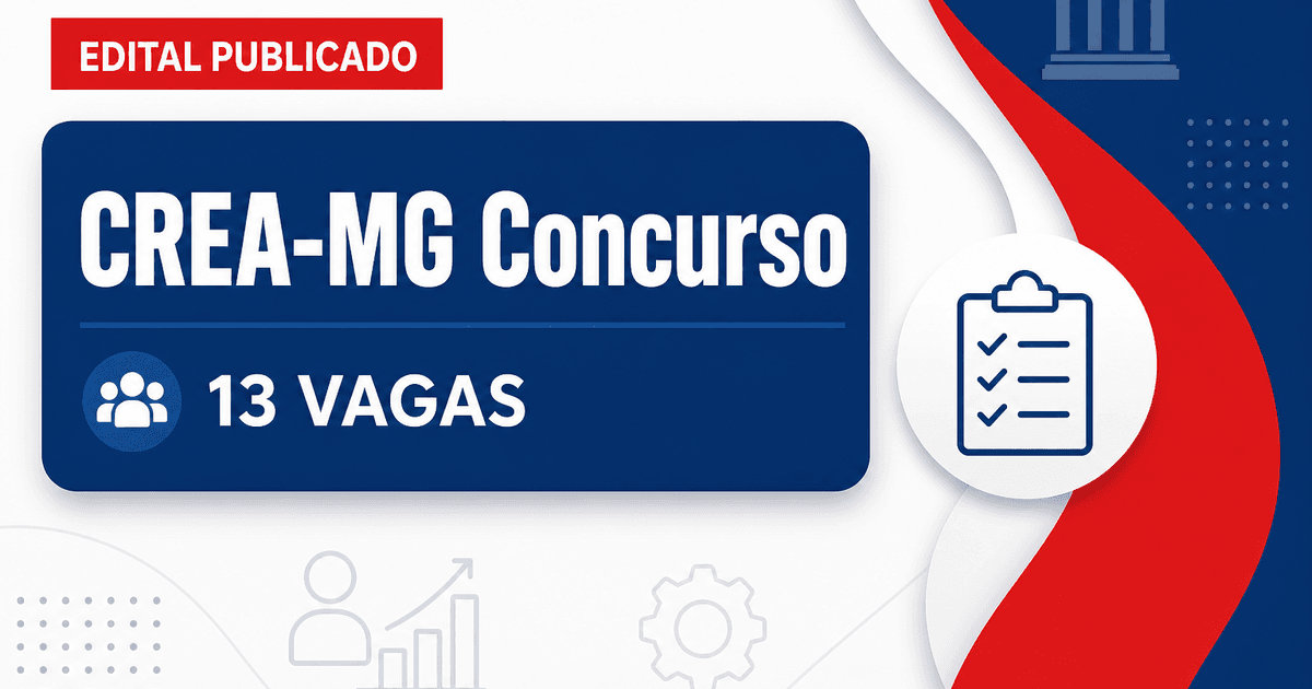 CREA - Conselho Regional de Engenharia e Agronomia de Minas Gerais: CREA-MG: Concurso público oferece vagas com salários - Conselho Regional de Engenharia e Agronomia de Minas Gerais