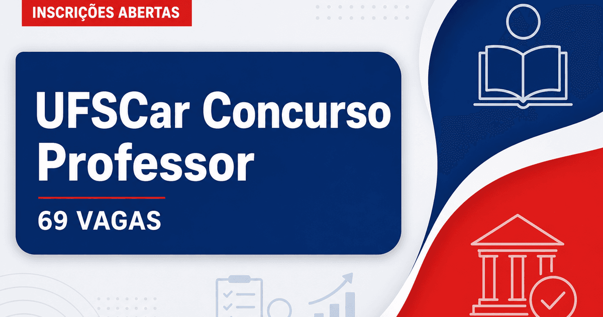 Universidade Federal de São Carlos abre concurso com 69 vagas para professor do magistério superior - Universidade Federal de São Carlos