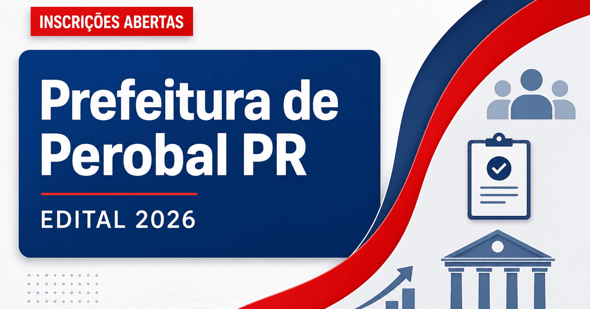 Prefeitura de Perobal - PR abre concursos para diversos cargos e cadastro de reserva - Prefeitura de Perobal