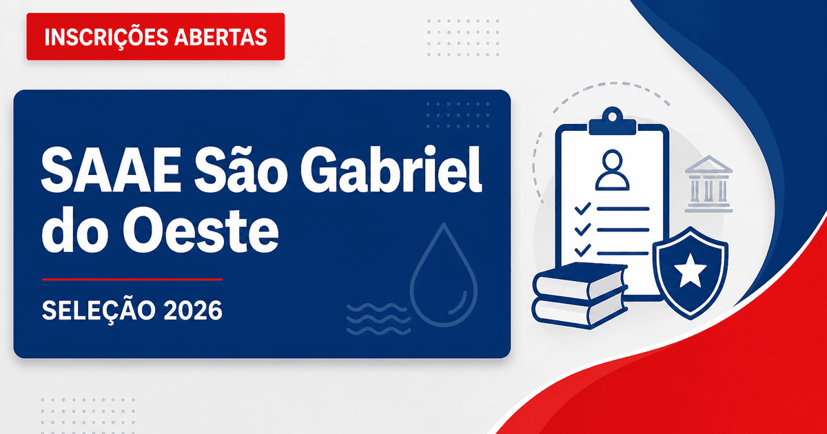 SAAE de São Gabriel do Oeste - MS abre seleção para Motorista - Serviço Autônomo de Água e Esgoto de São Gabriel do Oeste