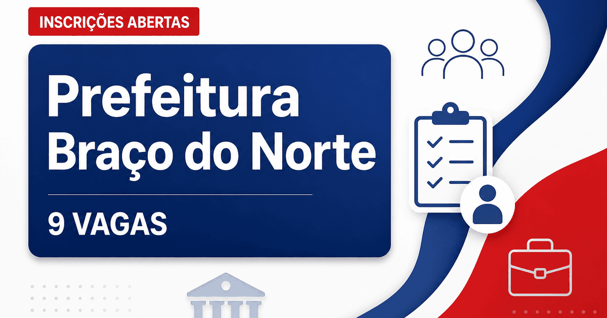 Prefeitura de Braço do Norte: Prefeitura de Braço do Norte - SC abre processo seletivo com salários de até R$ 4.228,42 - Prefeitura de Braço do Norte