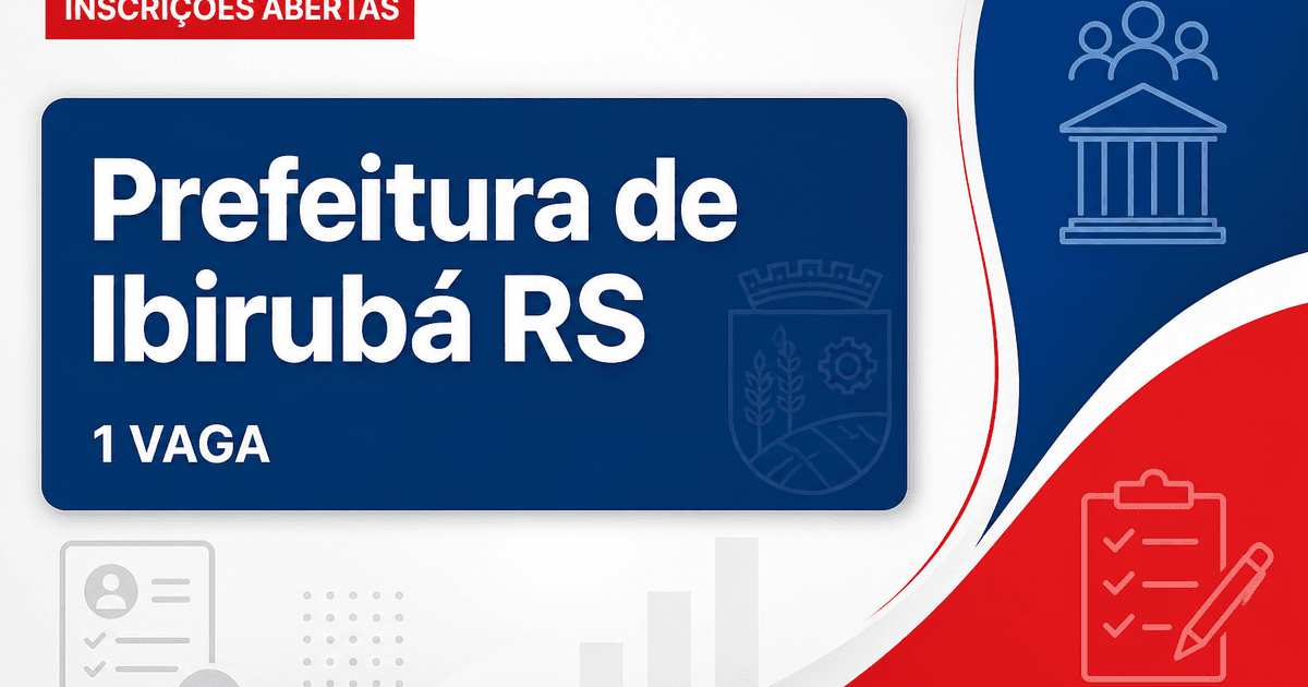 Prefeitura de Ibirubá: Prefeitura de Ibirubá - RS abre vaga em processo seletivo para Enfermeiro - Prefeitura de Ibirubá