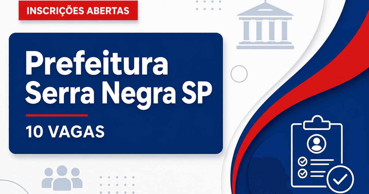 Prefeitura de Serra Negra SP abre concurso para guarda civil municipal – 3ª classe com 10 vagas - Prefeitura de Serra Negra