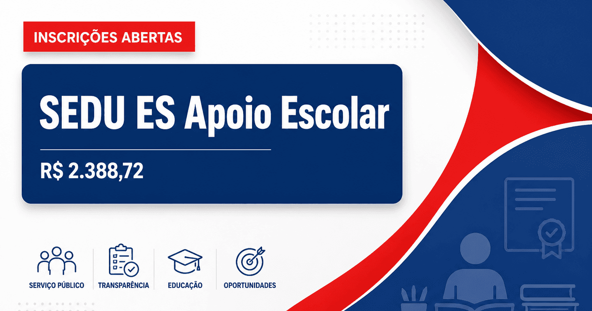 SEDU - Secretaria de Estado da Educação: SEDU - ES abre seleção para cadastro de reserva de Profissionais de Apoio Escol - Secretaria de Estado da Educação